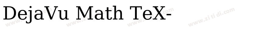 DejaVu Math TeX字体转换